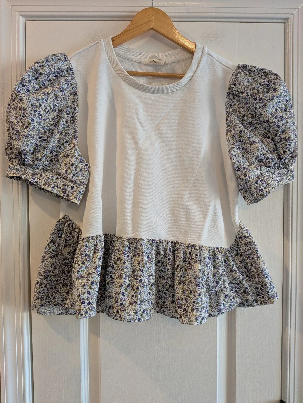 Hyacinth House Mixed Media Savannah Blouse Top Ditsy Floral Cottagecore Size XXL